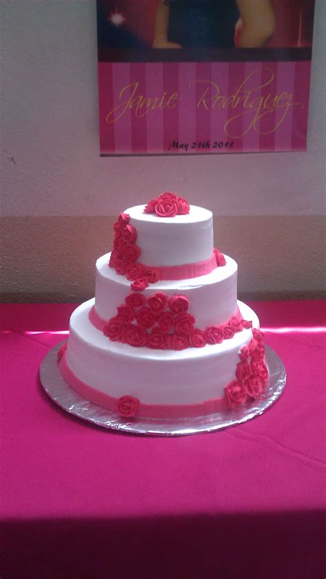 pink inspirations 3 tier chocolate cake fill with cream cheese butter cream decorated with