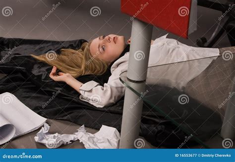 Strangled College Girl On The Floor Stock Image Image Of Position Poisoned 16553677