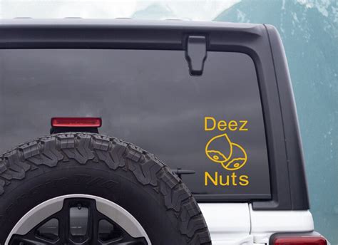 Deez Nuts Hazelnut Vinyl Decal Etsy