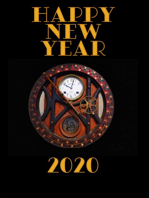 Happy New Year 2020 Clock Free Stock Photo - Public Domain Pictures