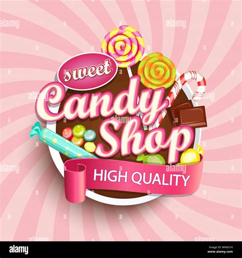 Candy Shop Logo Label Or Emblem For Your Design Vector Illustration