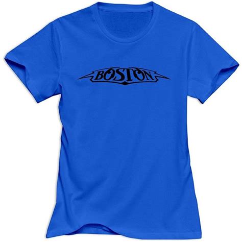 boston band cute o neck royalblue t shirts for womens size xs [women 00741] 17 90 shirts
