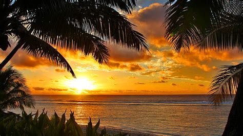 Free Download Tropical Sunset Wallpaper For Pinterest 1366x768 For