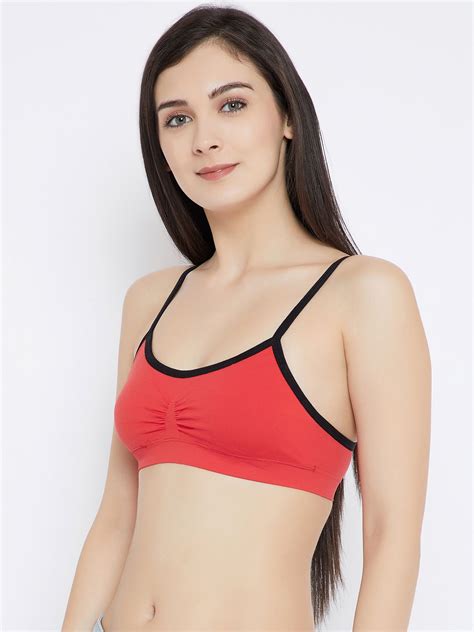 Buy C Poly Cotton Seamless Bra Red Online At Best Prices In India Snapdeal