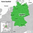 Karte Saalfeld von ortslagekarte - Landkarte für Deutschland
