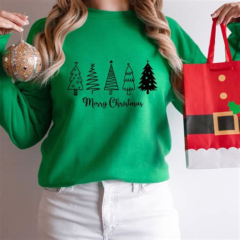 christmas tree sweatshirt christmas sweatshirt holiday etsy