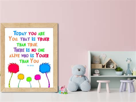 Dr Seuss Instant Download Youer Than You Quote Dr Seuss Wall Etsy