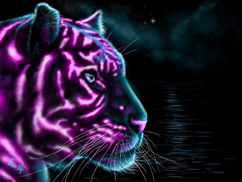 🔥 48 Neon Tiger Wallpaper Wallpapersafari