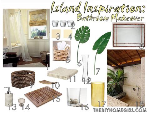 Decked out in wooden details. Island Inspiration: Bathroom Makeover ... in 2020 ...