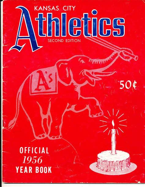 1956 Kansas City Athletics Baseball Yearbook 2nd Ed Ex Bxb1 Ebay In