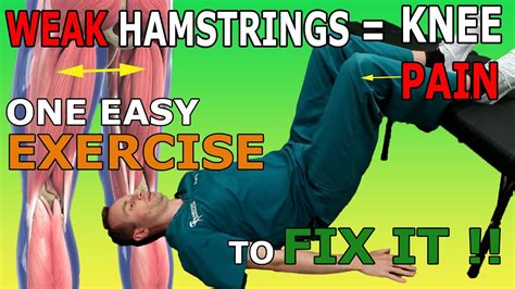 Weak Hamstrings Knee Pain One Easy Exercise To Fix It Hip Lifts