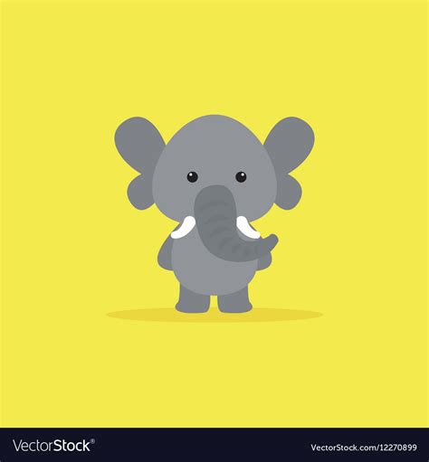 Cute Cartoon Elephant Royalty Free Vector Image