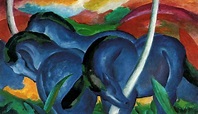 El arte es su máxima expresión : Caballos azules, (1911), Franz Marc