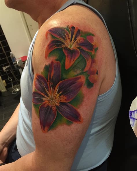 80 Lily Flower Tattoo Designs And Meaning Tenderness And Luck 2019
