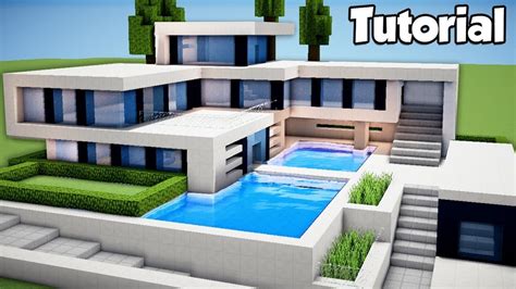Minecraft How To Build A Large Modern House Tutorial C
