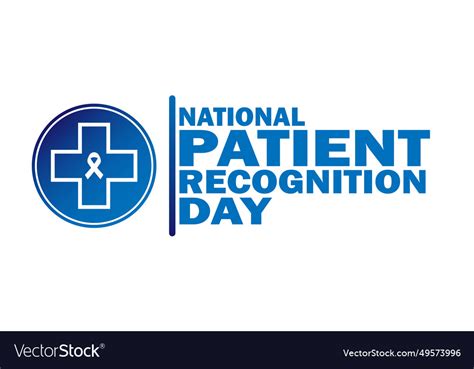 national patient recognition day royalty free vector image
