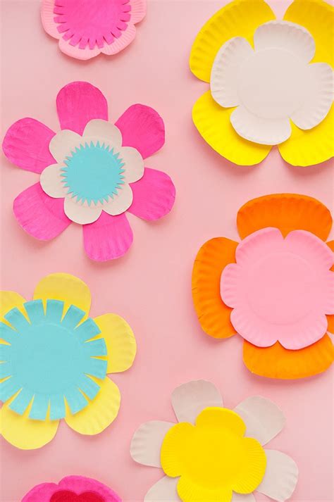 How To Make Paper Plate Flowers Handmade Charlotte