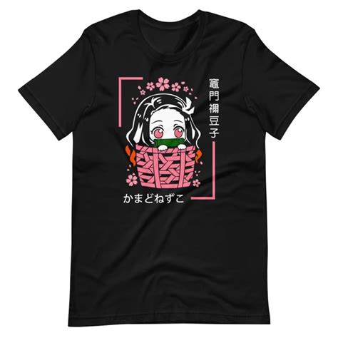 Nezuko Kamado Cute Short Sleeve Unisex T Shirt T Shirt Shirts Anime