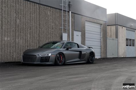 Mighty Matte Black Audi R8 With Custom Body Kit And Air Suspension