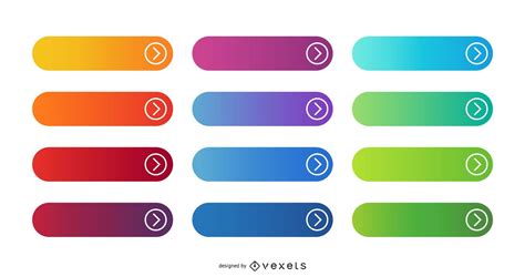 Color Gradient Round Button Pack Vector Download