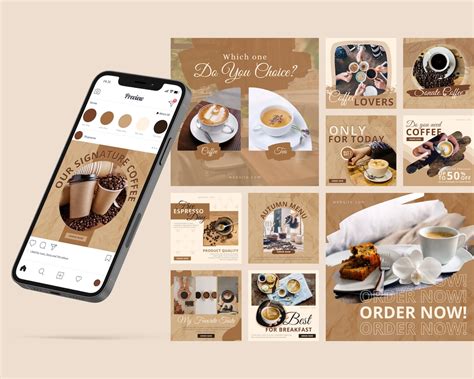 30 Coffee Post Templates Instagram Cafe Business Booster Etsy