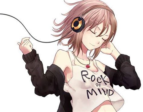 Anime Listening Music Images Anime Girl Stock Illustration