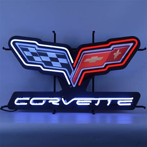 C6 Corvette Emblem Neon Sign Corvette Depot