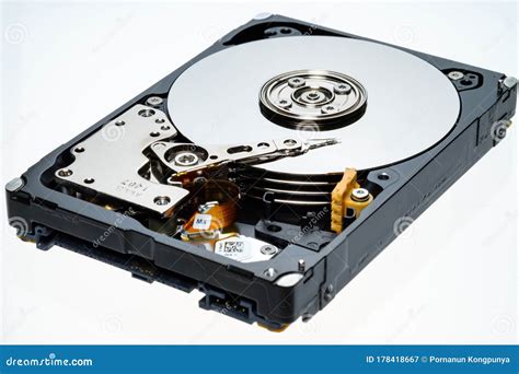 A Computer`s Hard Disk Hdd Data Storage Drive Without Shield Isolated