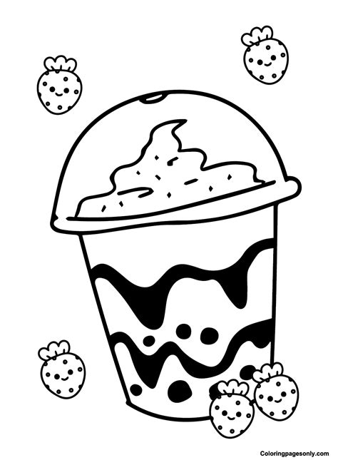 Boba Tea Coloring Pages Coloring Pages For Kids And Adults