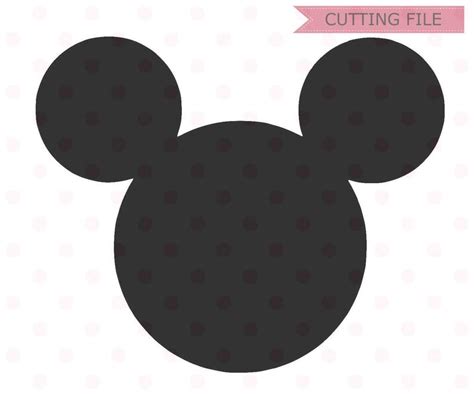 Mickey Mouse Head Svg Mickey Mouse Silhouette Vector Svg And Etsy