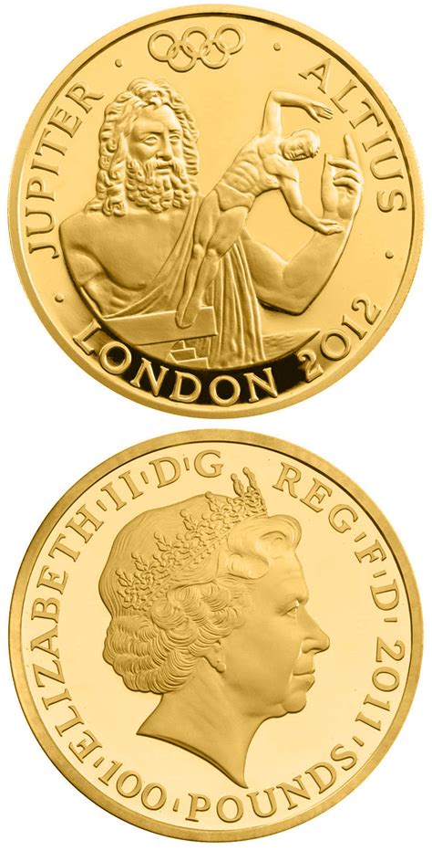 100 Pounds Coin Higher Jupiter United Kingdom 2011