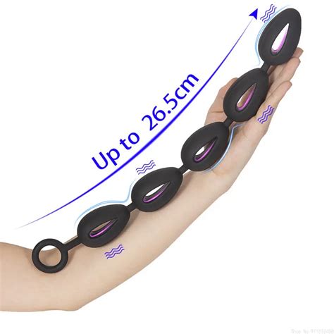 33cm long anal bead men cock ring for small penis sex toys prostate stimulator silicone butt