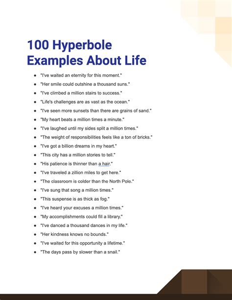 100 Hyperbole Examples About Life How To Write Tips Examples