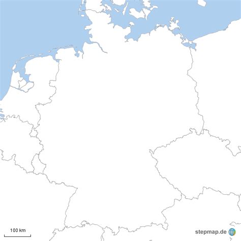 Niederlande karte umriss vektor in grauer farbe. StepMap - Deutschland weiß - Landkarte für Deutschland