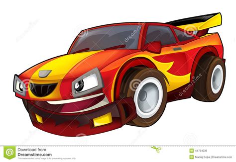 Cartoon Sports Car Racing