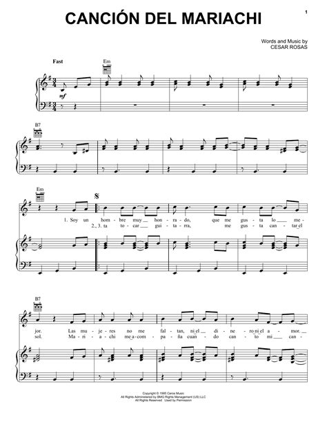 Cancion Del Mariachi | Sheet Music Direct