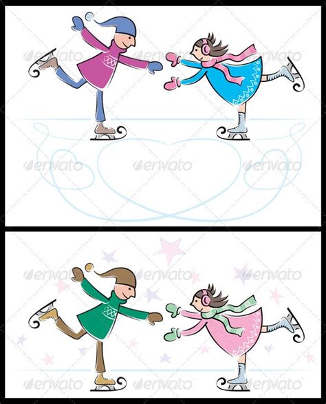 Ice Skating Couple By Malchev Graphicriver