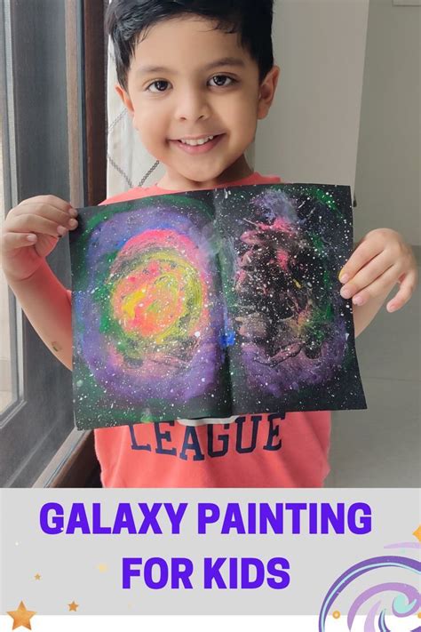 Easy Galaxy Painting Idea For Kids Space Crafts For Kids Space