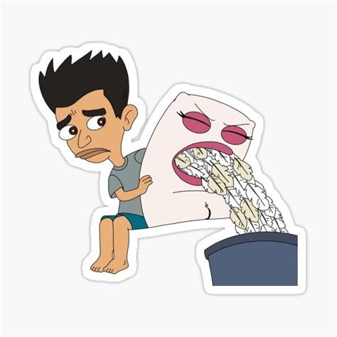 Big Mouth Jay And Pregnant Pillow Sticker For Sale By Betkakayd Redbubble