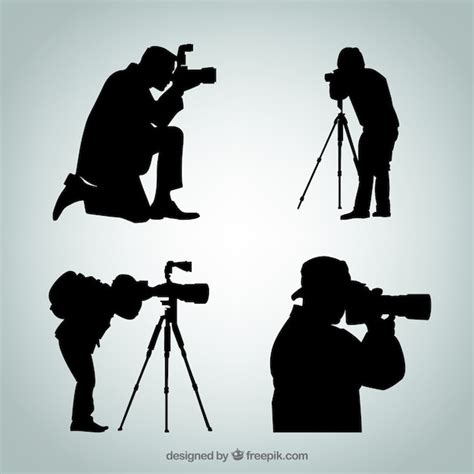 Silhouettes Of Photographer Vector Free Download