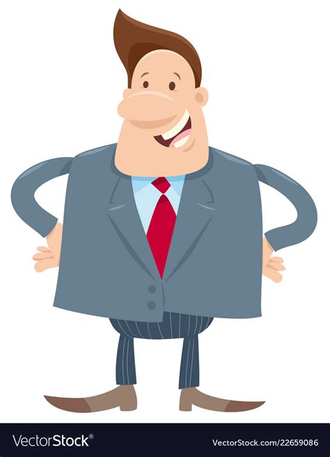 Manager Or Businessman Cartoon Character Vector Image
