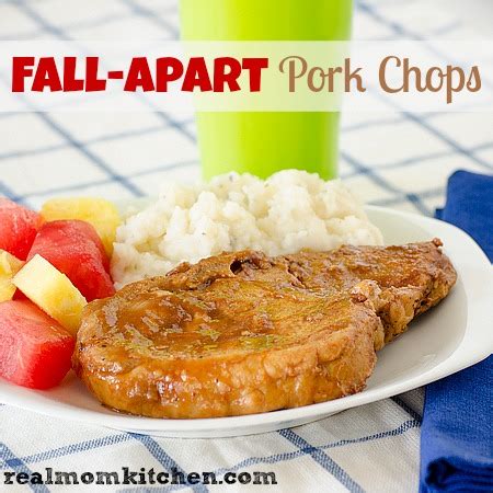 In a 400 degree oven, boneless pork chops need to cook for 7 minutes per 1/2 inch of thickness. Flashback Friday - Fall-Apart Pork Chops | Real Mom Kitchen