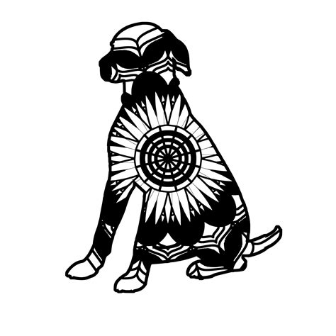 Download Sitting Dog Mandala Animals Svg | Mandala, Animals, Dogs