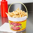 48 oz. Plastic French Fry Bucket with Handle - 160/Case