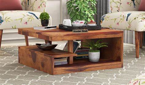 Buy Liddle Tea Table Teak Finish Online In India At Best Price