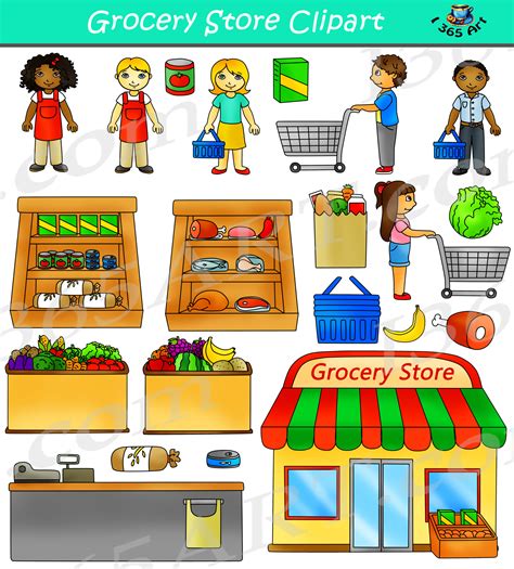 Grocery Store Clipart Commercial Clipart 4 School