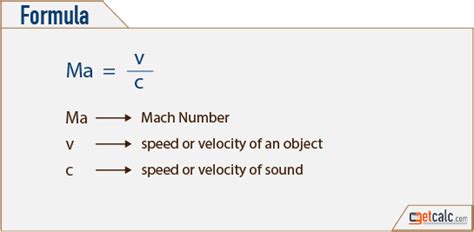 Mach Number Ma Calculator