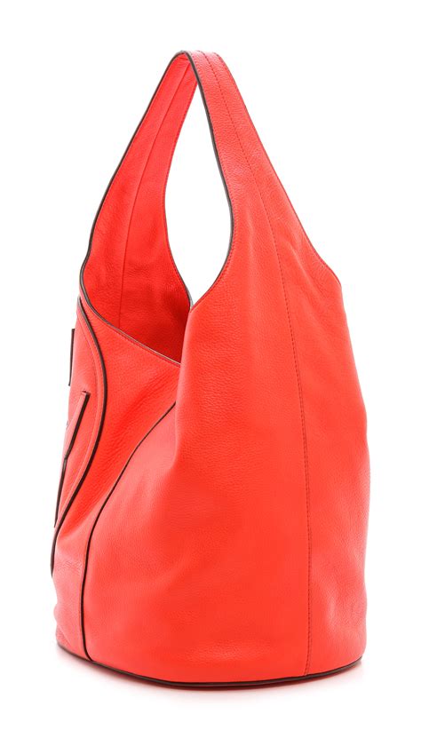 Lyst Tory Burch All T Hobo Bag Poppy Red In Red