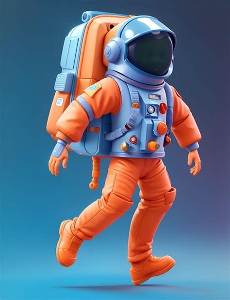 Premium Ai Image Orange Astronaut In The Space