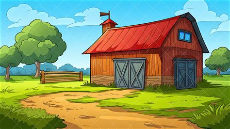 Background Cartoon Barn 1 In 2d Assets Ue Marketplace